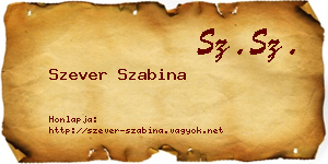 Szever Szabina névjegykártya