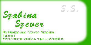 szabina szever business card